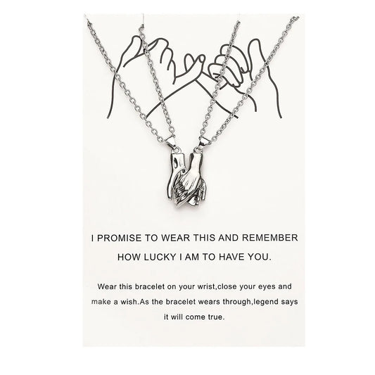 Hand-Holding Couples Necklace